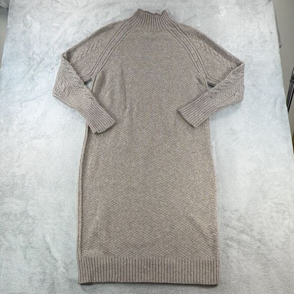 Universal Thread Dresses & Skirts - Universal Thread Mock Neck Sweater Dress Womens L Beige Knit